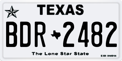 TX license plate BDR2482
