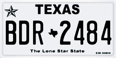 TX license plate BDR2484
