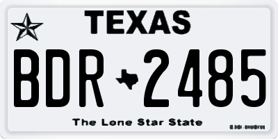TX license plate BDR2485