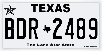 TX license plate BDR2489