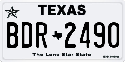 TX license plate BDR2490