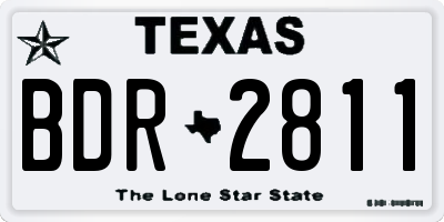 TX license plate BDR2811
