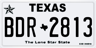 TX license plate BDR2813