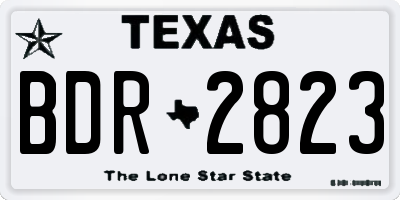 TX license plate BDR2823