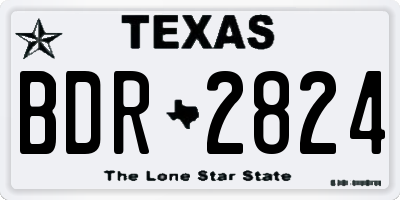TX license plate BDR2824