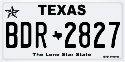 TX license plate BDR2827