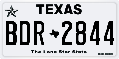 TX license plate BDR2844
