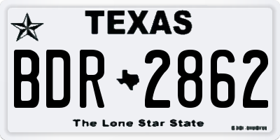 TX license plate BDR2862