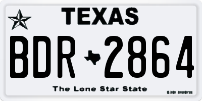 TX license plate BDR2864