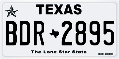 TX license plate BDR2895
