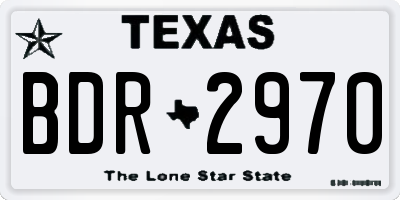TX license plate BDR2970