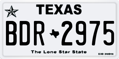 TX license plate BDR2975