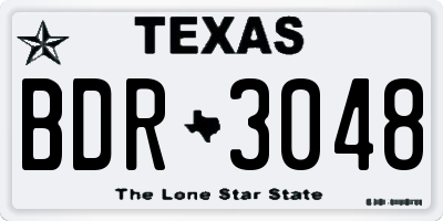 TX license plate BDR3048