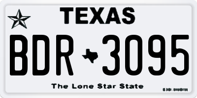 TX license plate BDR3095