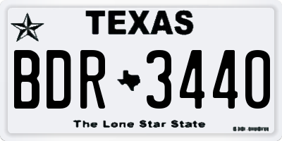 TX license plate BDR3440