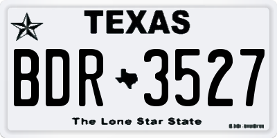 TX license plate BDR3527