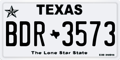 TX license plate BDR3573