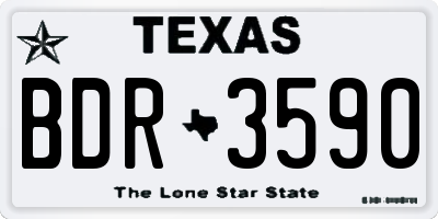 TX license plate BDR3590