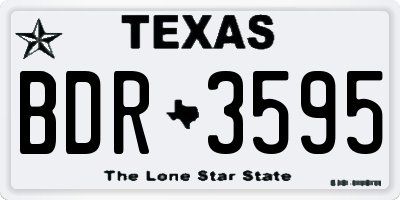 TX license plate BDR3595