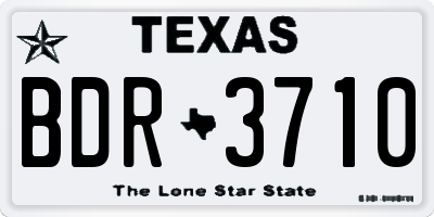 TX license plate BDR3710