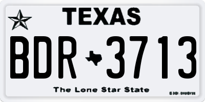TX license plate BDR3713