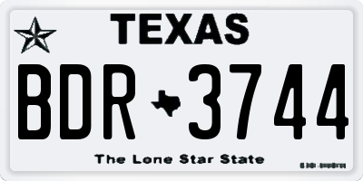TX license plate BDR3744