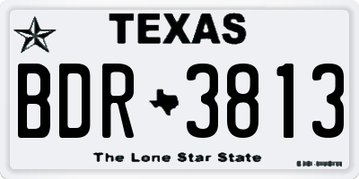 TX license plate BDR3813