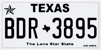 TX license plate BDR3895