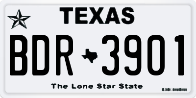 TX license plate BDR3901