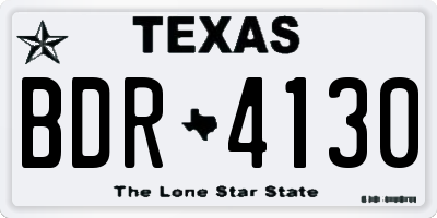 TX license plate BDR4130