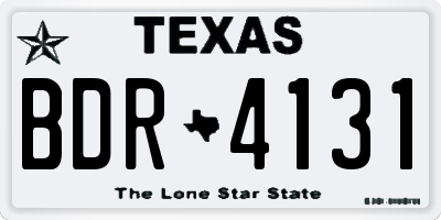 TX license plate BDR4131