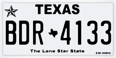 TX license plate BDR4133