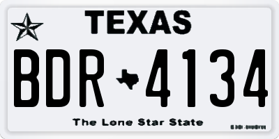 TX license plate BDR4134