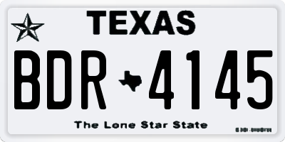 TX license plate BDR4145