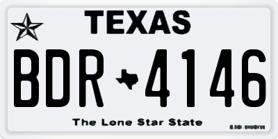 TX license plate BDR4146