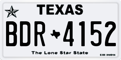 TX license plate BDR4152