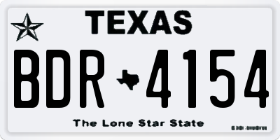 TX license plate BDR4154