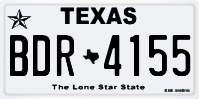 TX license plate BDR4155