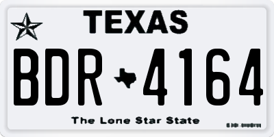 TX license plate BDR4164