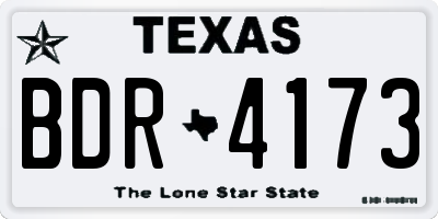 TX license plate BDR4173