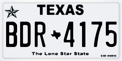 TX license plate BDR4175