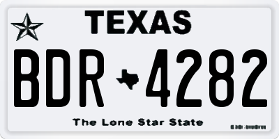TX license plate BDR4282