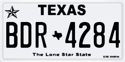 TX license plate BDR4284