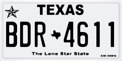 TX license plate BDR4611