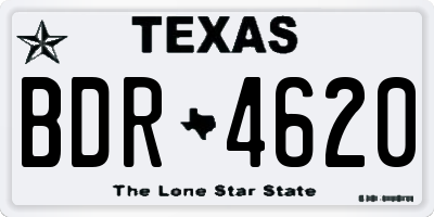 TX license plate BDR4620