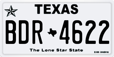 TX license plate BDR4622