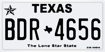 TX license plate BDR4656