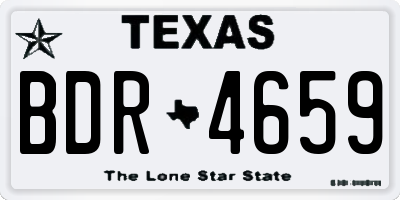 TX license plate BDR4659