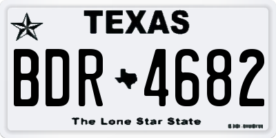 TX license plate BDR4682