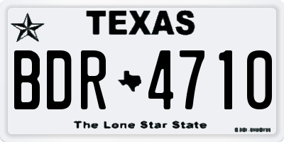 TX license plate BDR4710
